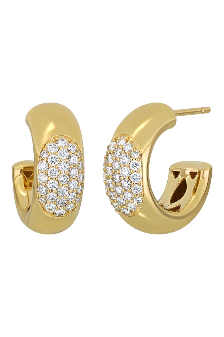 Kiera Chunky Hoop Earrings, Main, color, 18K YELLOW GOLD