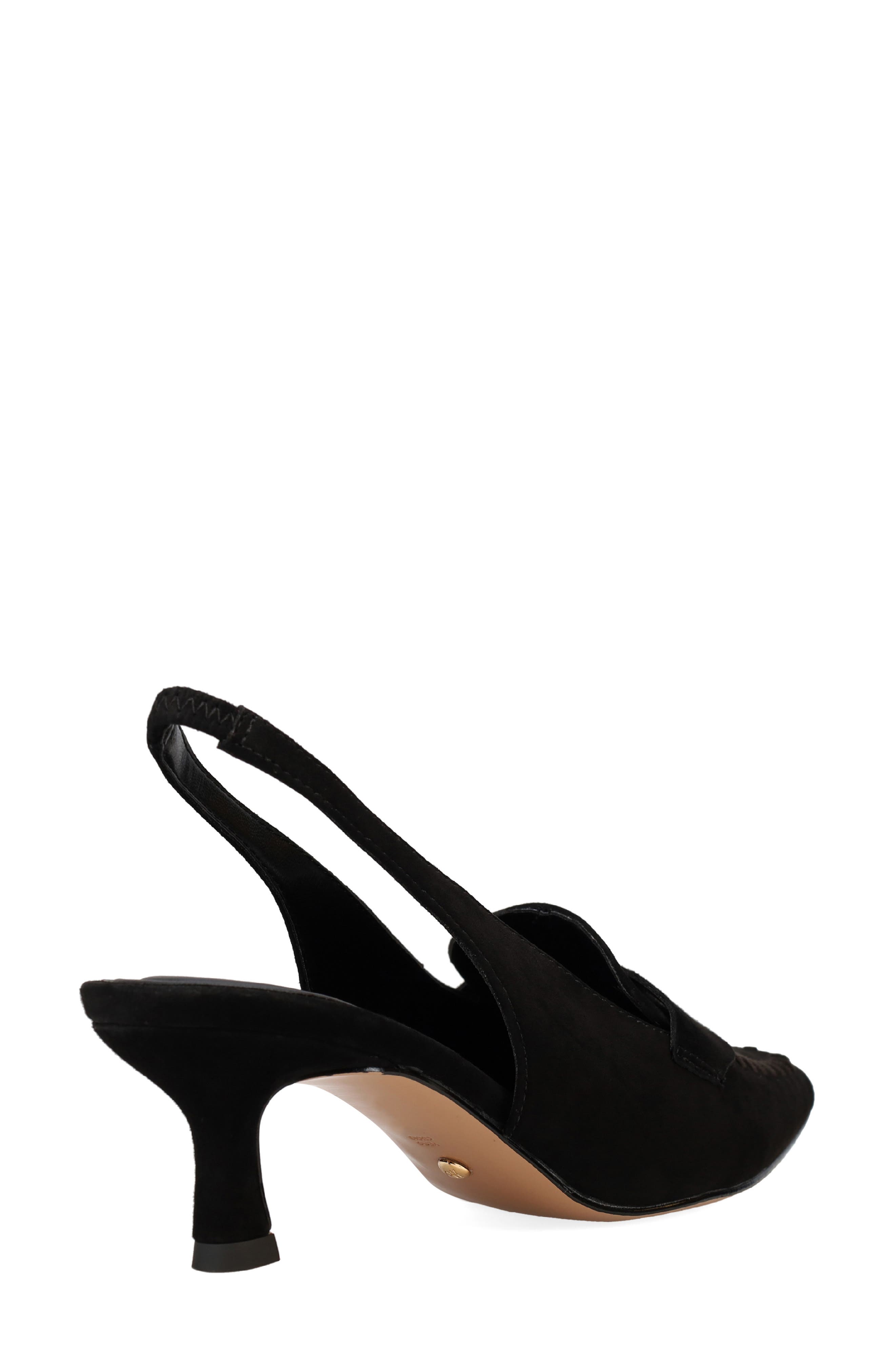 Pelle Moda Keagen Pointed Toe Slingback Pump, Alternate, color, Black