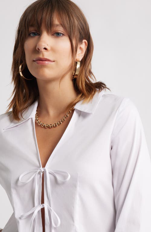 Open Edit Tapered Hoop Earrings In Gold
