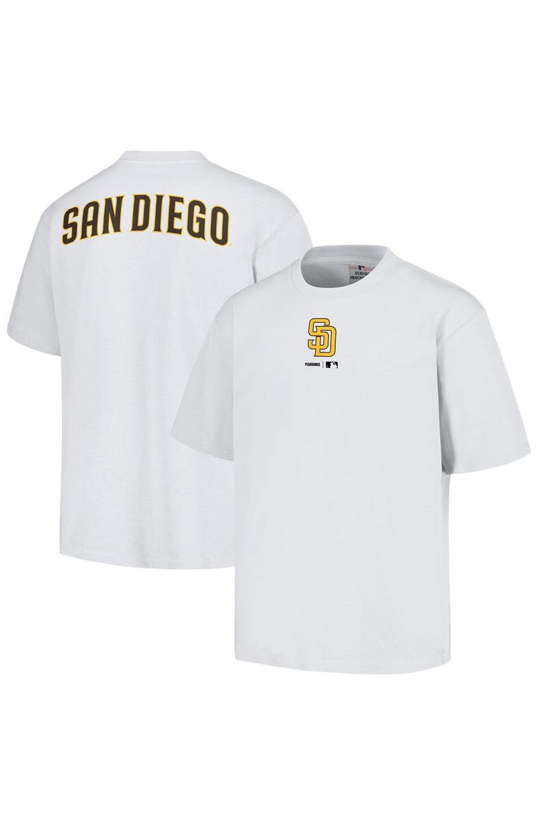 PLEASURES Men's PLEASURES White San Diego Padres Mascot T-Shirt, Main, color, White