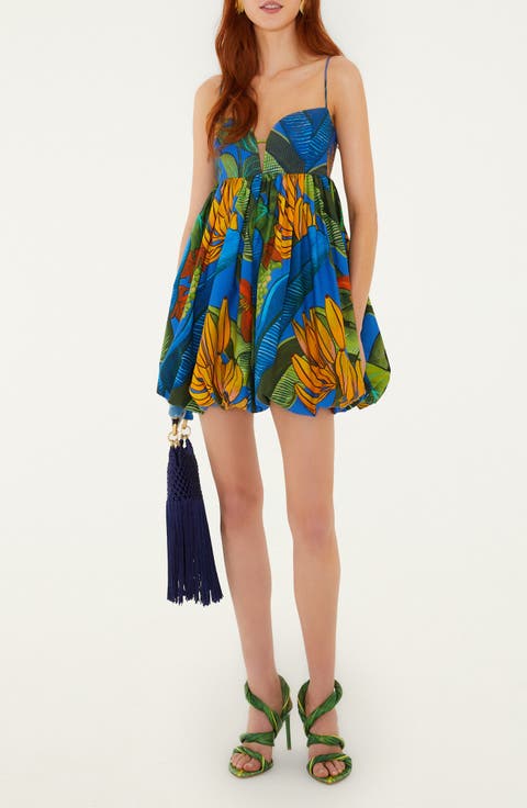 Banana Grapes Organic Cotton Minidress