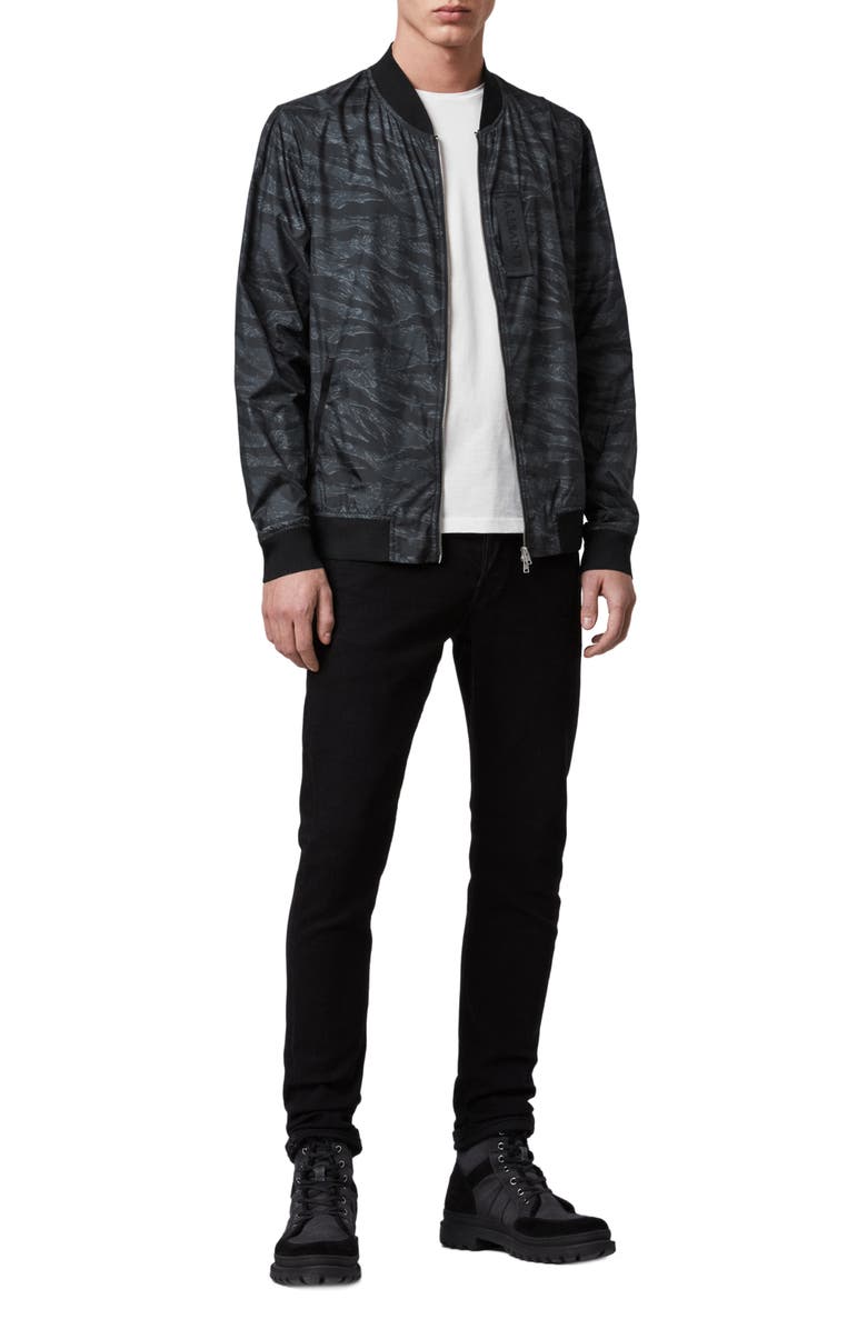 AllSaints Norton Slim Fit Bomber Jacket, Alternate, color,