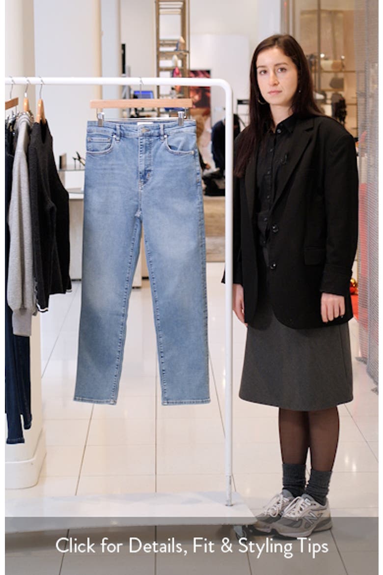 The Pencil Crop High Waist Ankle Slim Straight Leg Jeans video