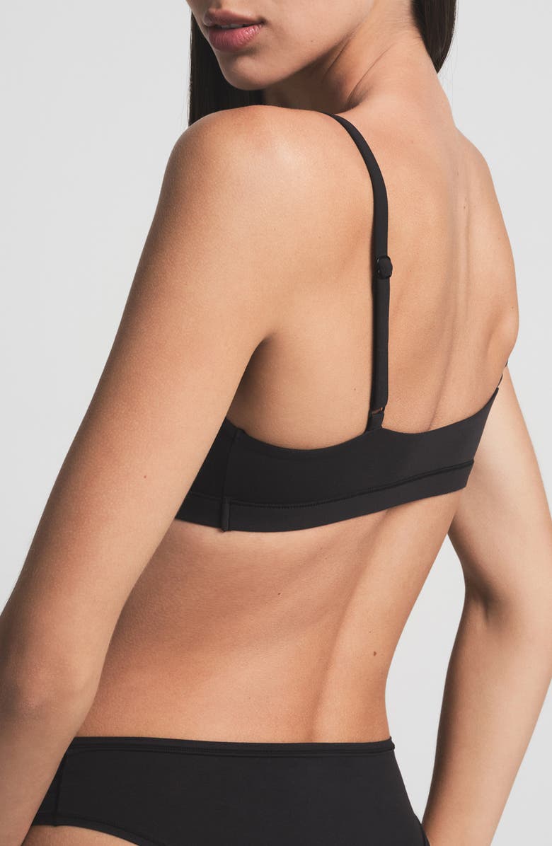 SKIMS Fits Everybody Scoop Bralette, Alternate, color, Onyx