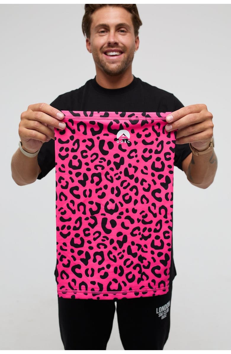 OOSC Neckwarmer - Hotel California Pink Leopard, Alternate, color, Hotel California Pink Leopard