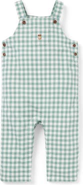 Janie and Jack Baby Gingham Dog Overall