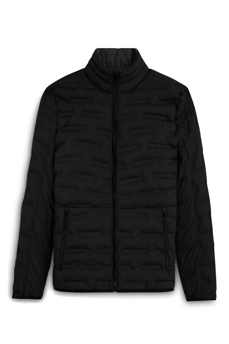 Quilted Bomber Jacket, Alternate, color, BLACK