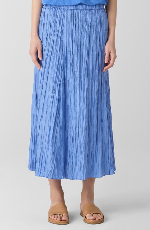 Eileen Fisher Crinkled Silk Midi Skirt In Ultma
