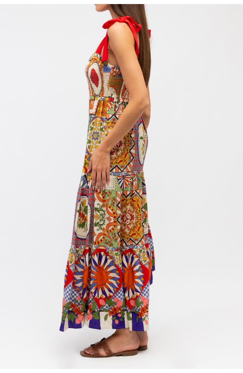 Label of Love Amalfi Mosaic Maxi Dress, Alternate, color, Orange