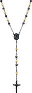 STEELTIME Men's 18k Gold Plated Rosary Necklace