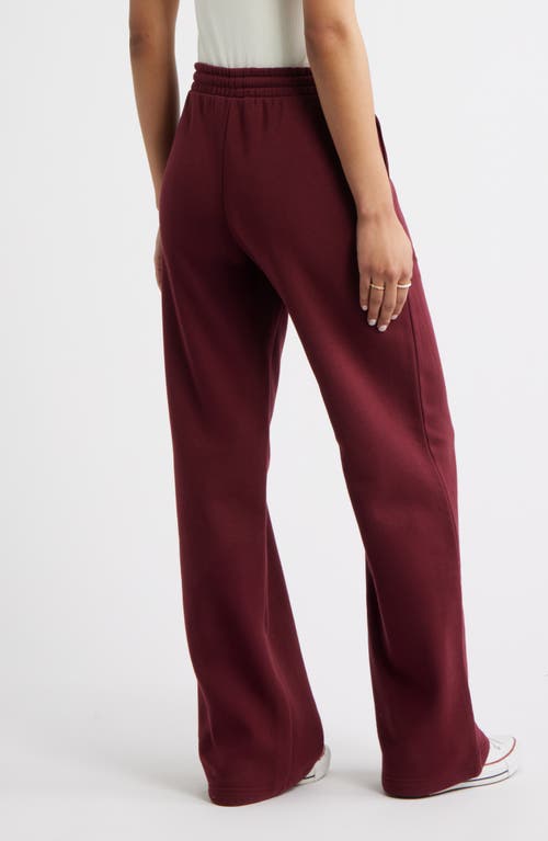 Bp. Wide Leg Fleece Pants In Burgundy