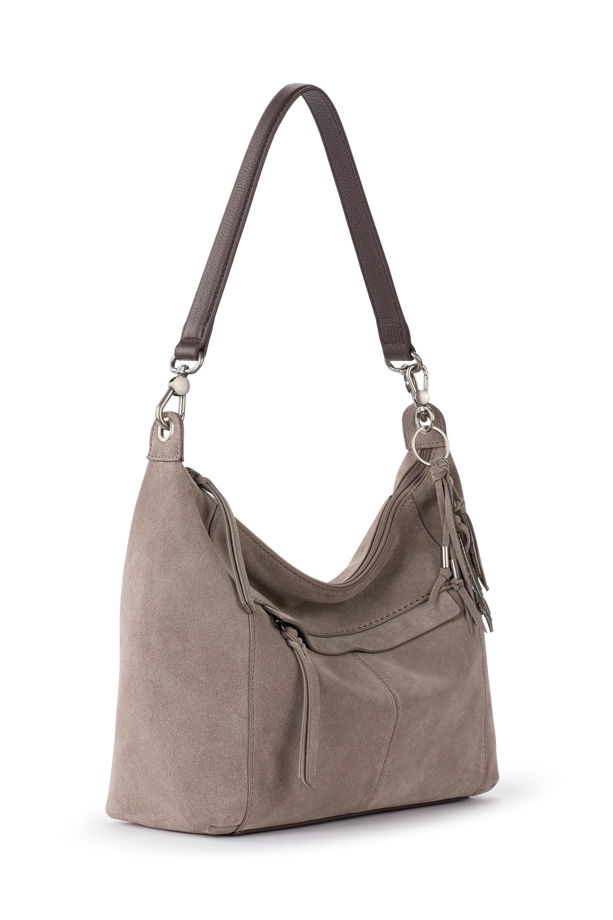 Alameda Leather Hobo, Alternate, color, Mushroom Suede Block