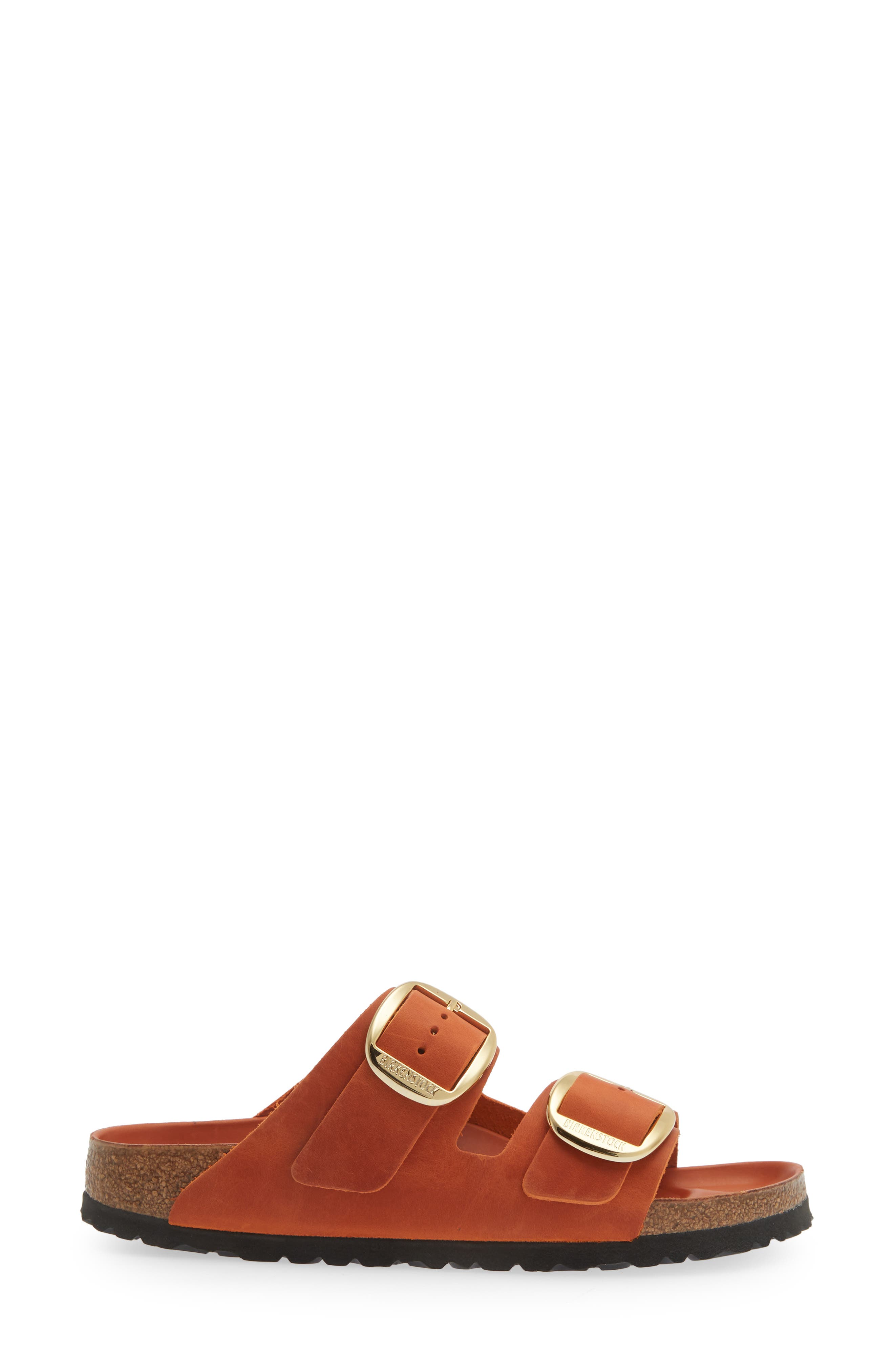 Birkenstock Arizona Big Buckle Slide Sandal - Discontinued, Alternate, color, Orange