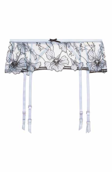 Fleur Du Mal Harper Embroidered Garter Belt