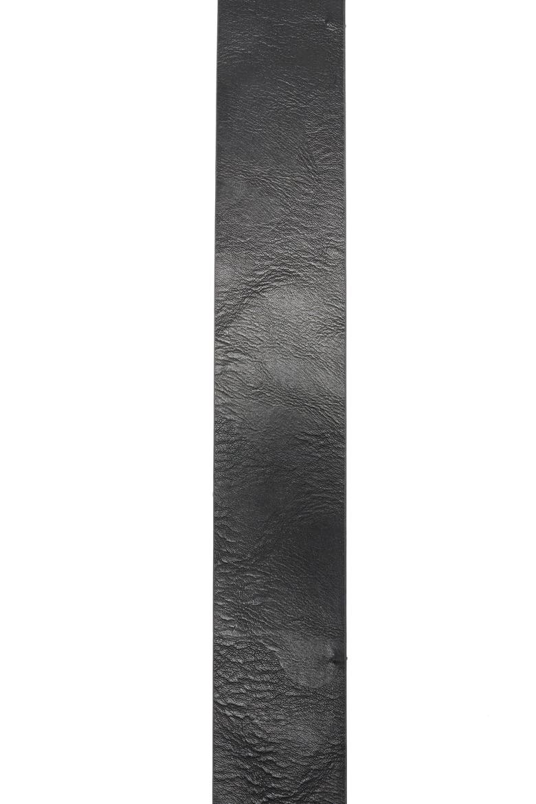 Ripple Faux Leather Belt, Alternate, color, BLACK