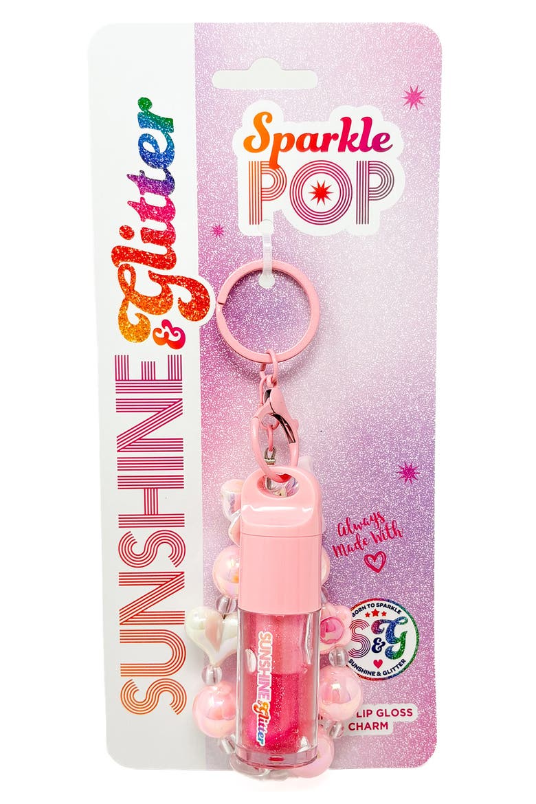 Pink Shimmer POP Lip Gloss Bag Charm, Alternate, color, PINK