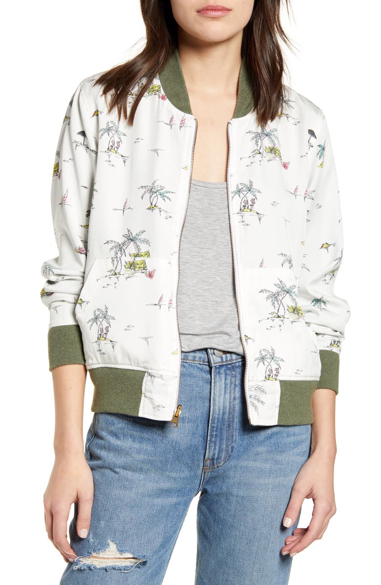 Faherty Aloha Reversible Bomber Jacket, Alternate, color, 