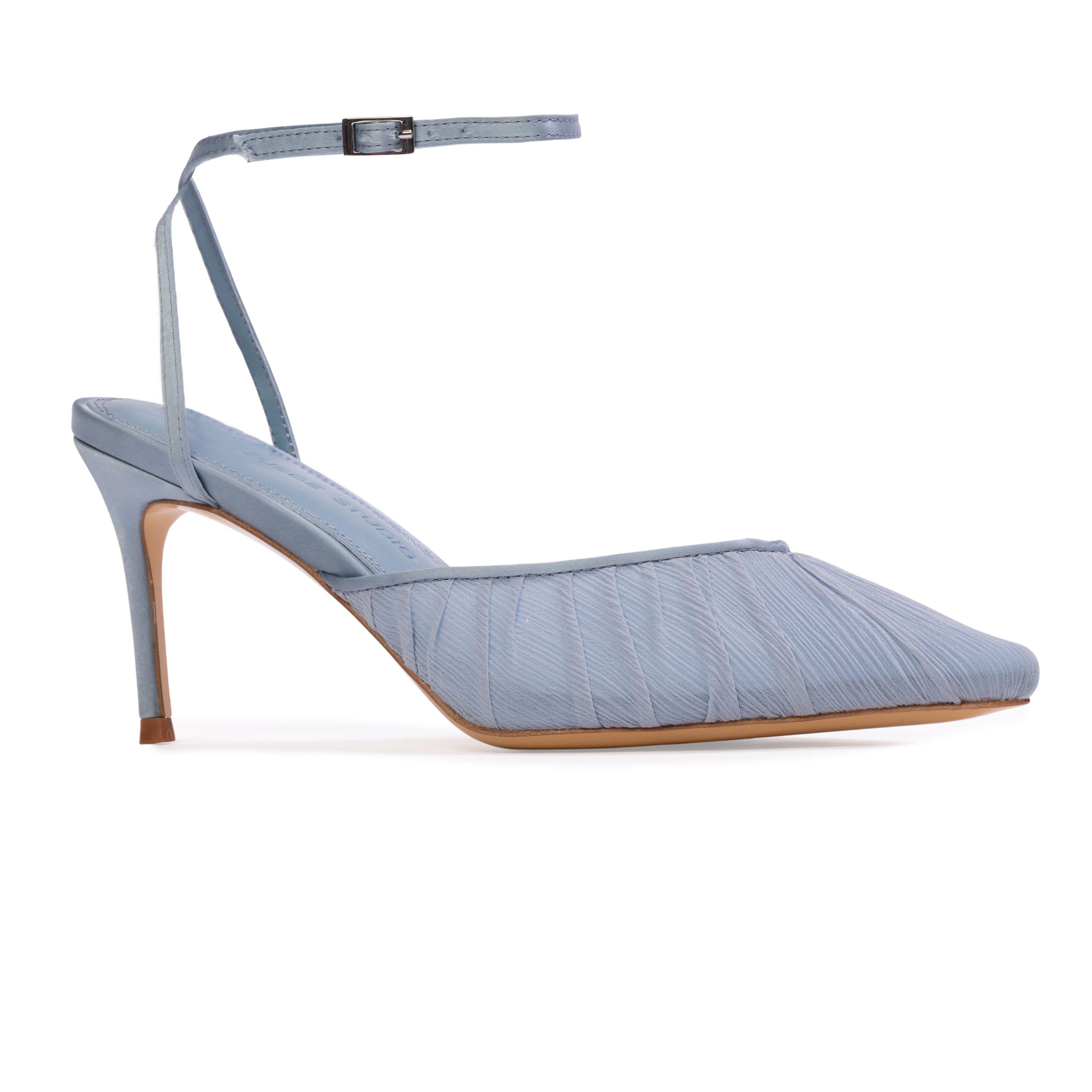 BLACK SUEDE STUDIO Melody 80 Pump, Alternate, color, Ashley Blue Tulle