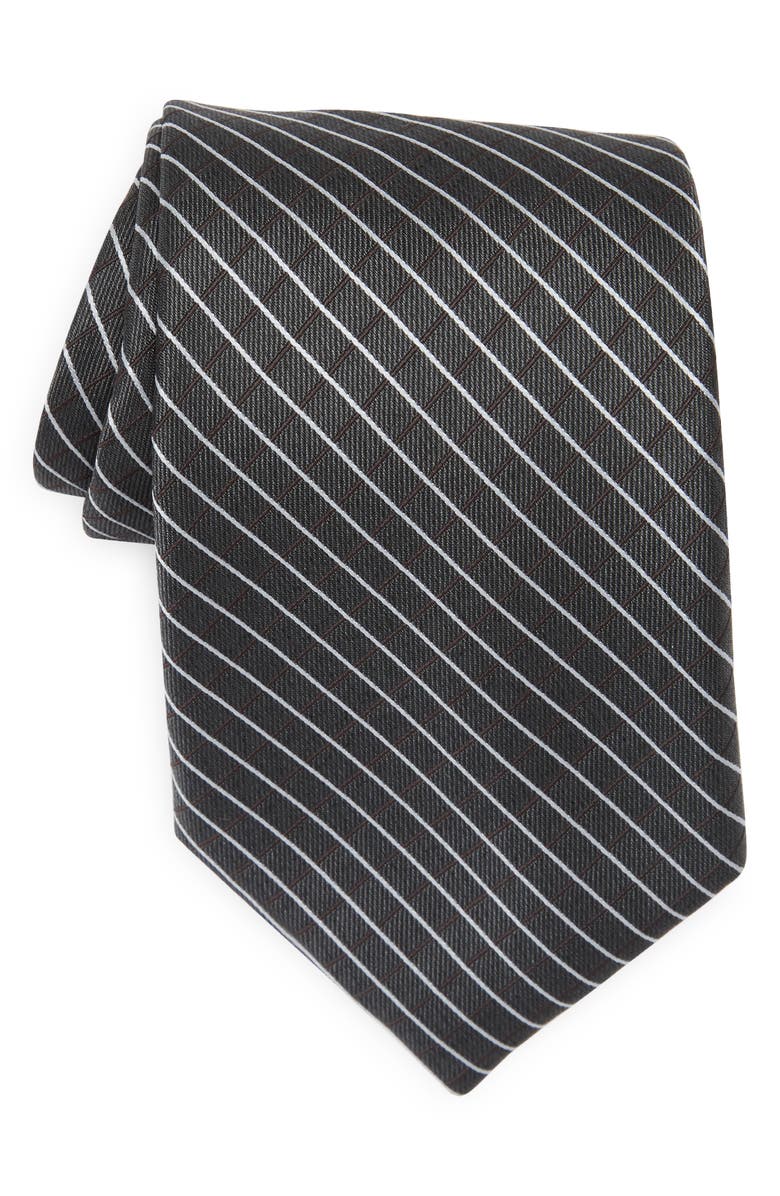Michael Kors Ramona Grid Print Tie, Main, color, Black