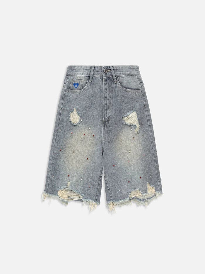 Rhinestone Application Jorts