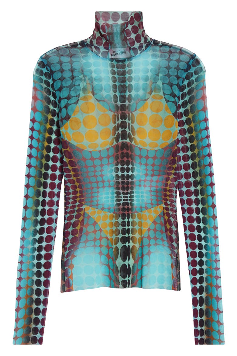 Jean Paul Gaultier Re-Edition Polka Dot Trompe l'Oeil Long Sleeve