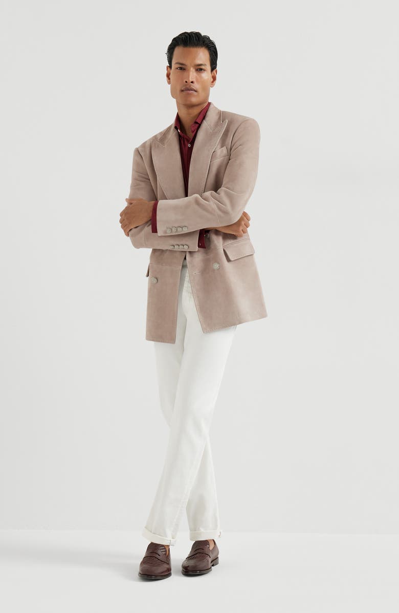 Brunello Cucinelli Suede blazer, Alternate, color, Yuta