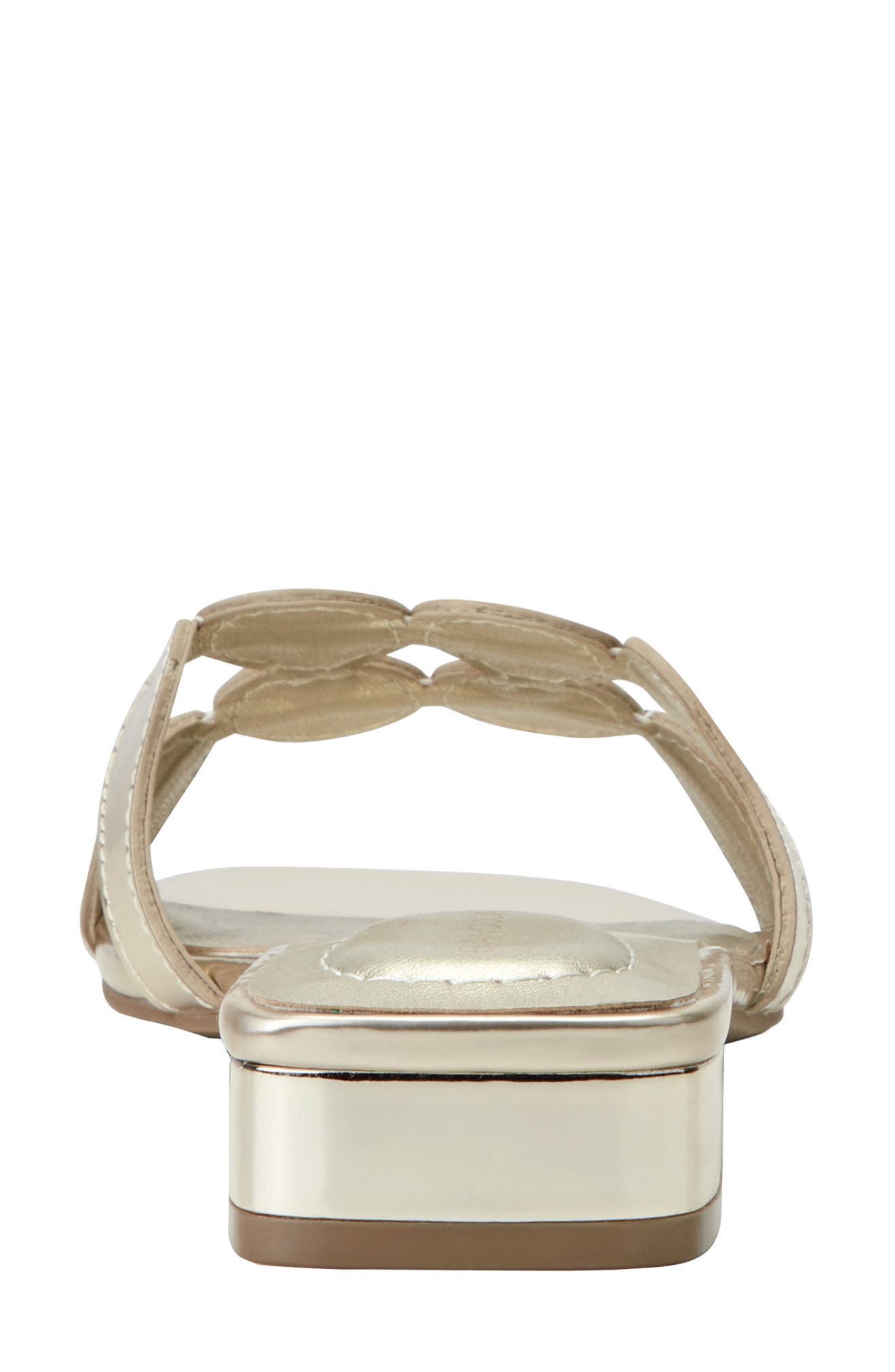 Mayla Square Toe Slide Sandal, Alternate, color, GOLD