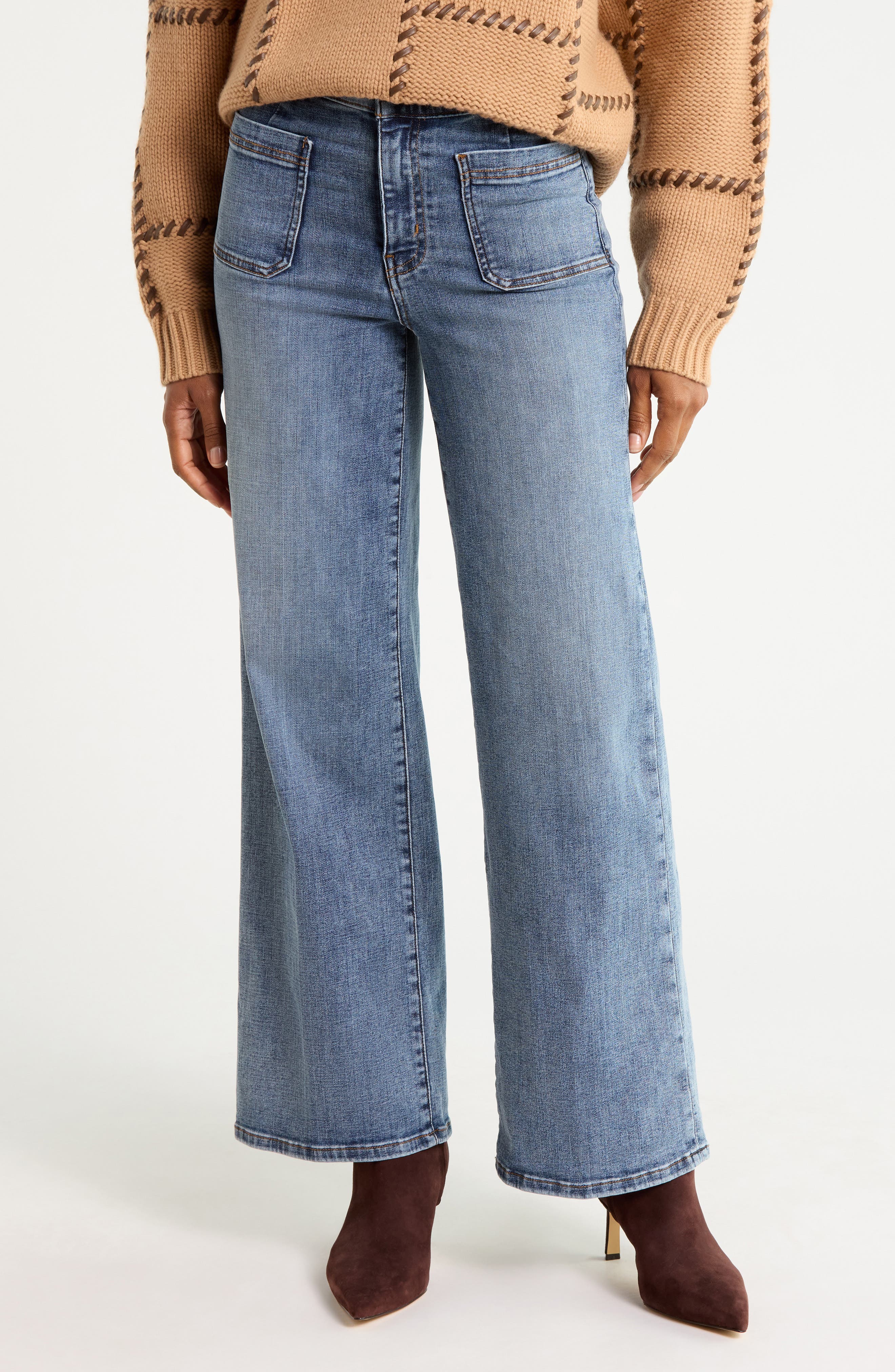 The Bardot High Waist Wide Leg Jeans