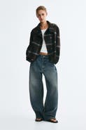 H&M Felted Funnel-Collar Jacket