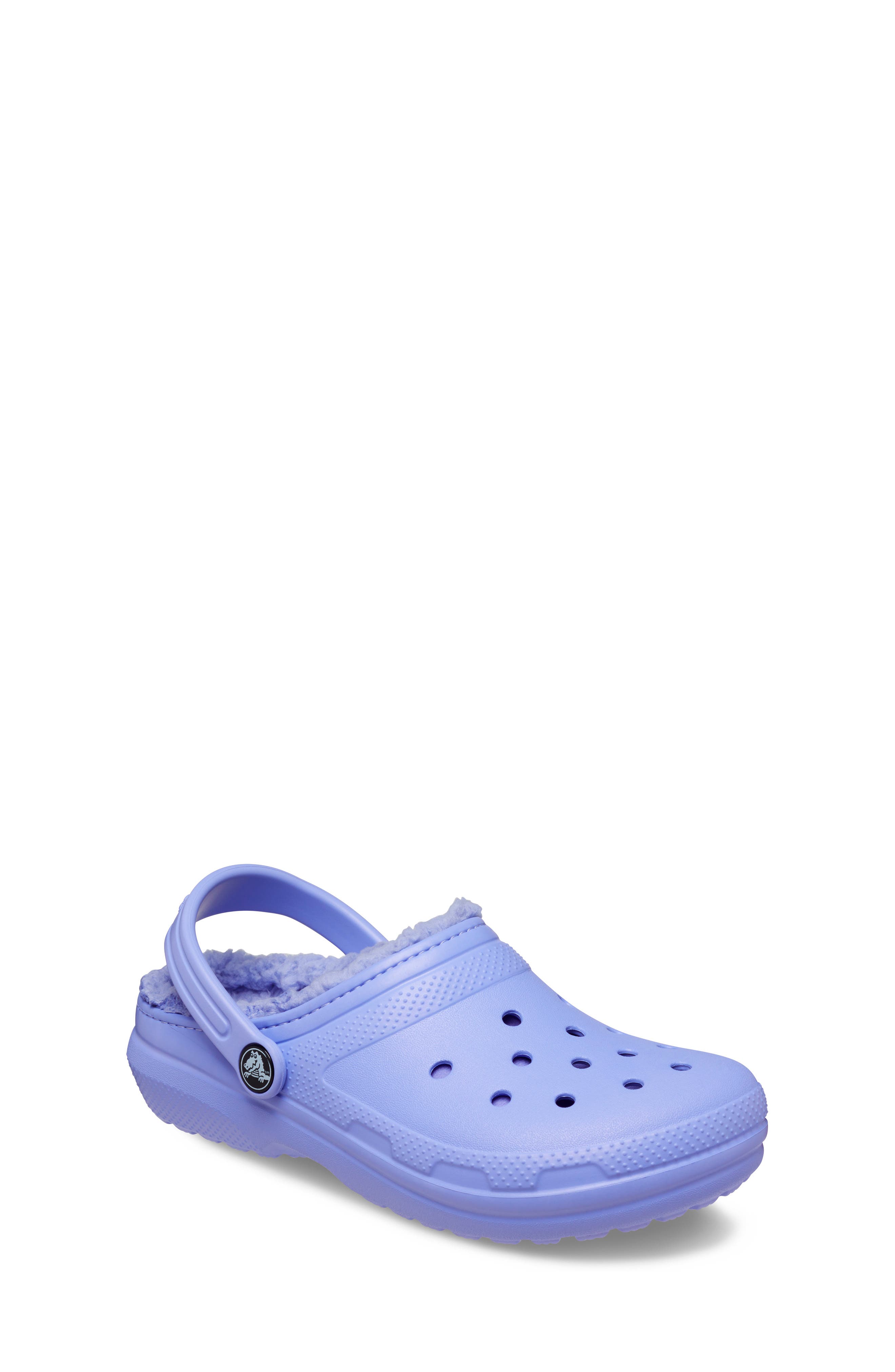 Kids' Classic Faux Fur Lined Clog, Main, color, DIGITAL VIOLET