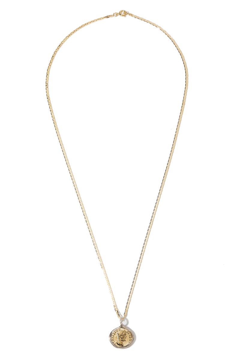 Child of Wild Caeser Coin Pendant Necklace, Alternate, color, 18K Gold Filled