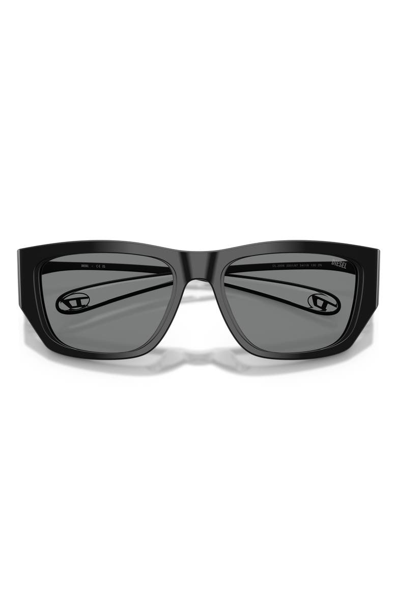 DIESEL<sup>®</sup> DL2006 54mm Square Sunglasses, Alternate, color, Black / Dark Grey