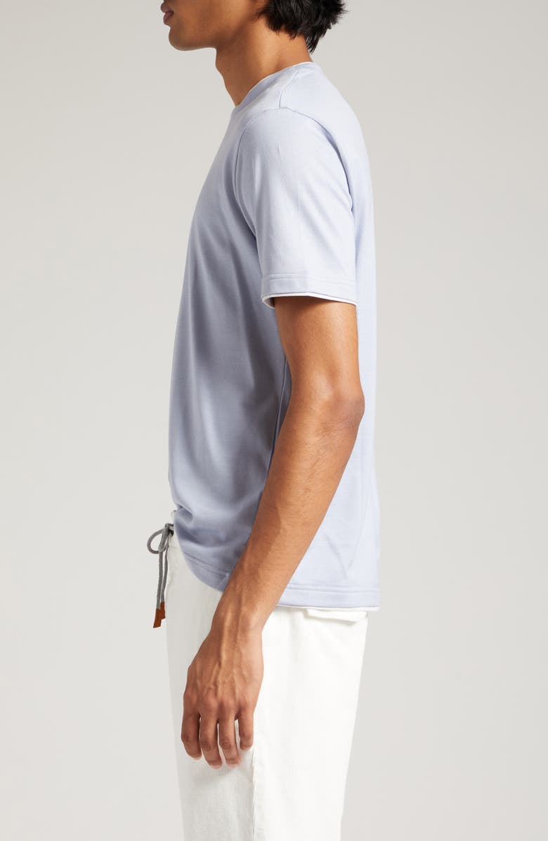 Eleventy Crewneck Giza Egyptian Cotton T-Shirt, Alternate, color, 