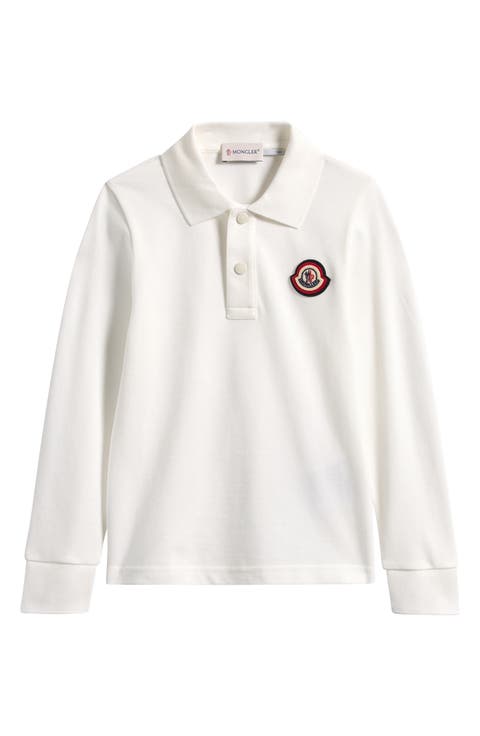 Kids' Logo Patch Long Sleeve Polo
