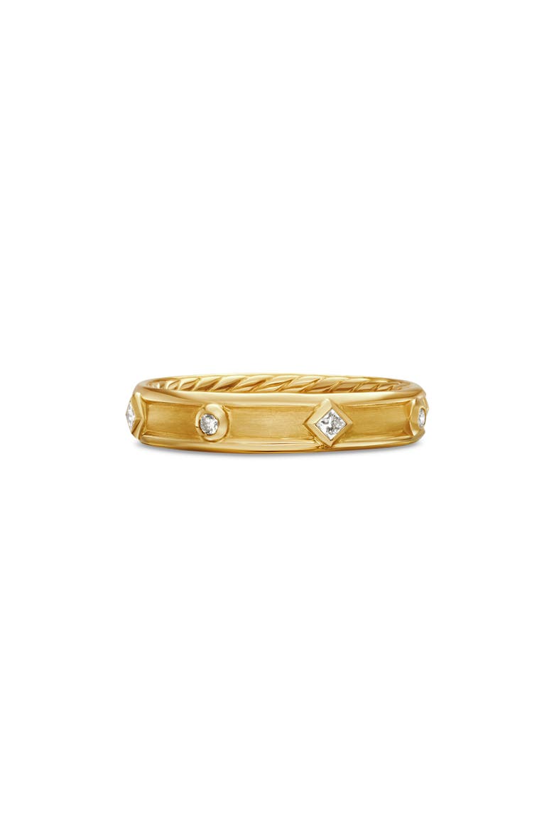 Modern Renaissance Band Ring in 18K Yellow Gold with Diamonds, Main, color, 18K YELLOW GOLD