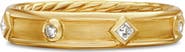 David Yurman Modern Renaissance Band Ring in 18K Yellow Gold with Diamonds