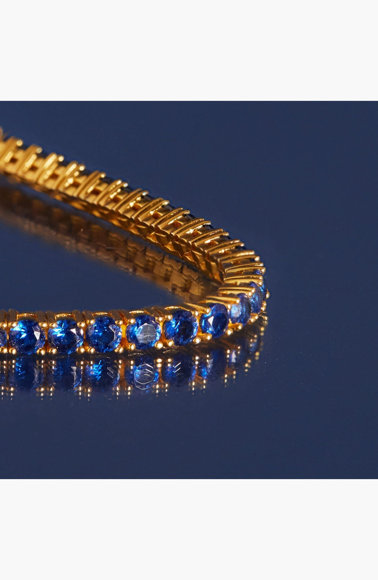 Aurate New York Lab Grown Blue Sapphire Tennis Necklace, Alternate, color, Blue Sapphire