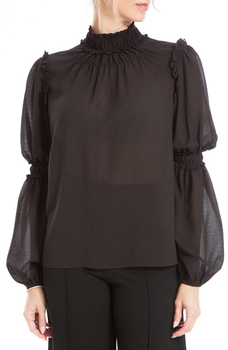 MAX STUDIO Mock Neck Long Sleeve Top, Main, color,