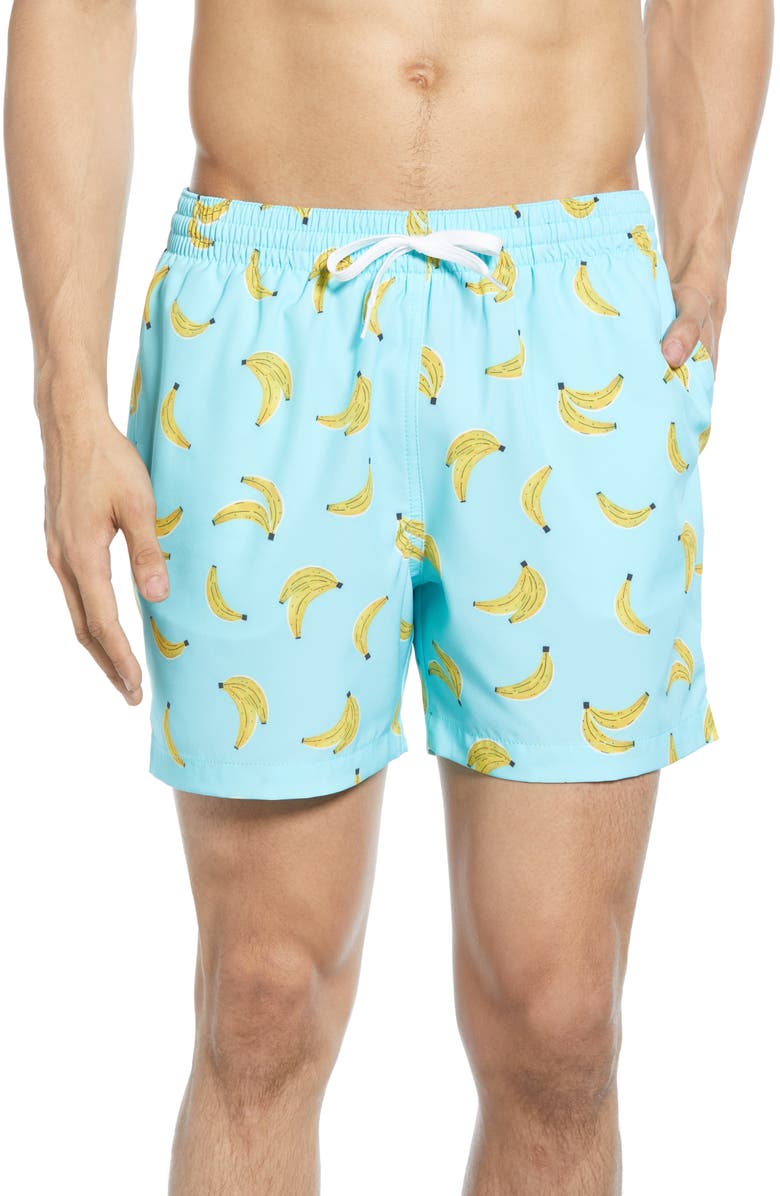 Chubbies The Banana Stand Print Swim Trunks, Main, color,