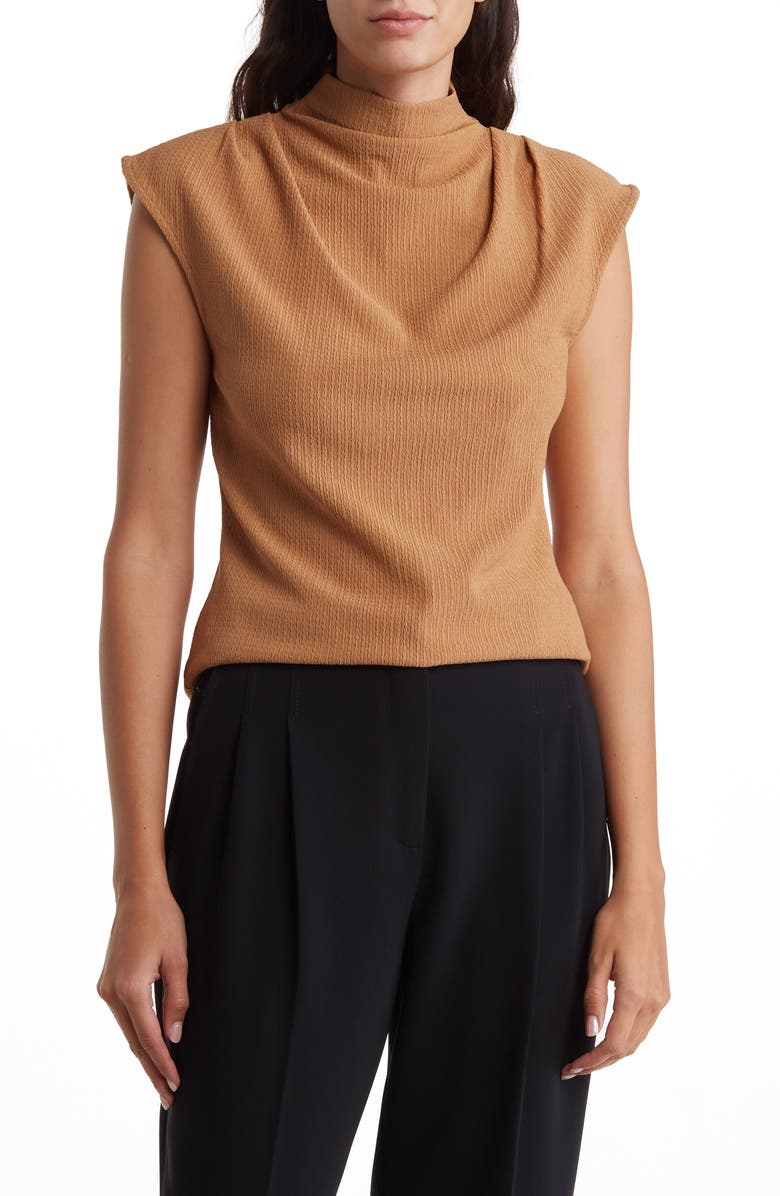 Calvin Klein Mock Neck Sleeveless Top, Main, color,
