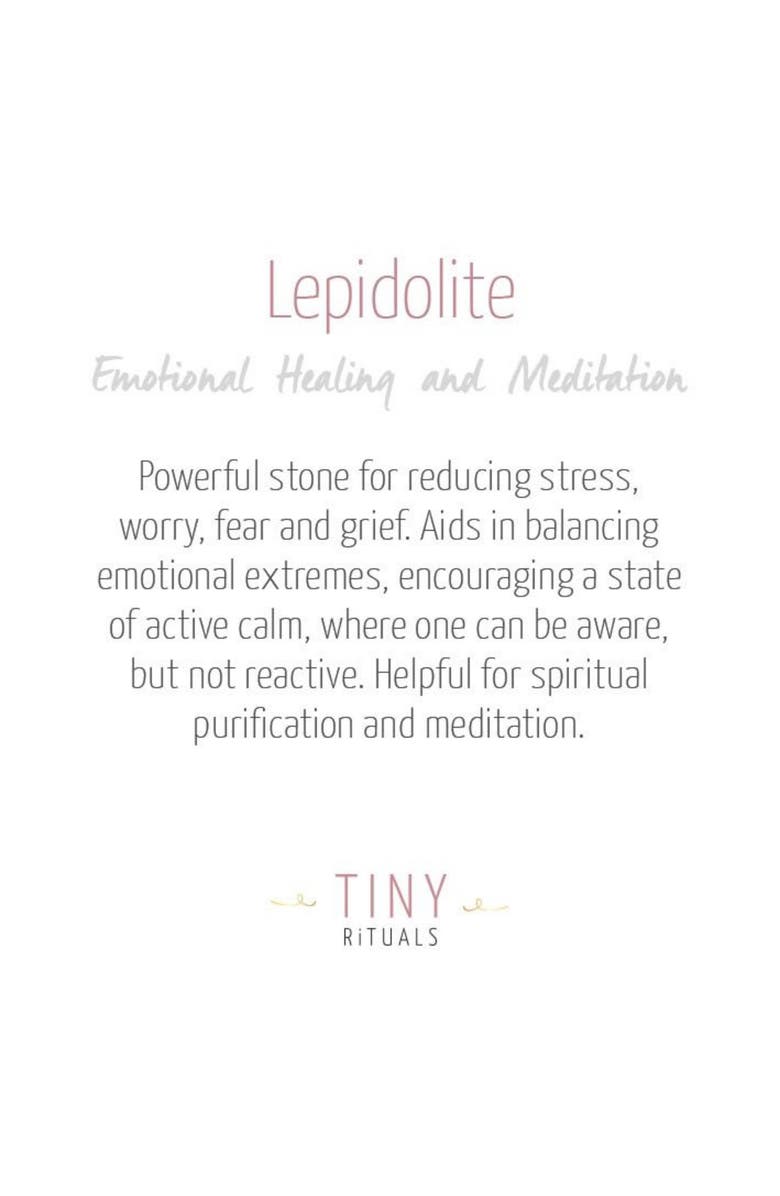 Tiny Rituals Lepidolite Energy Bracelet, Alternate, color, Dark Purple