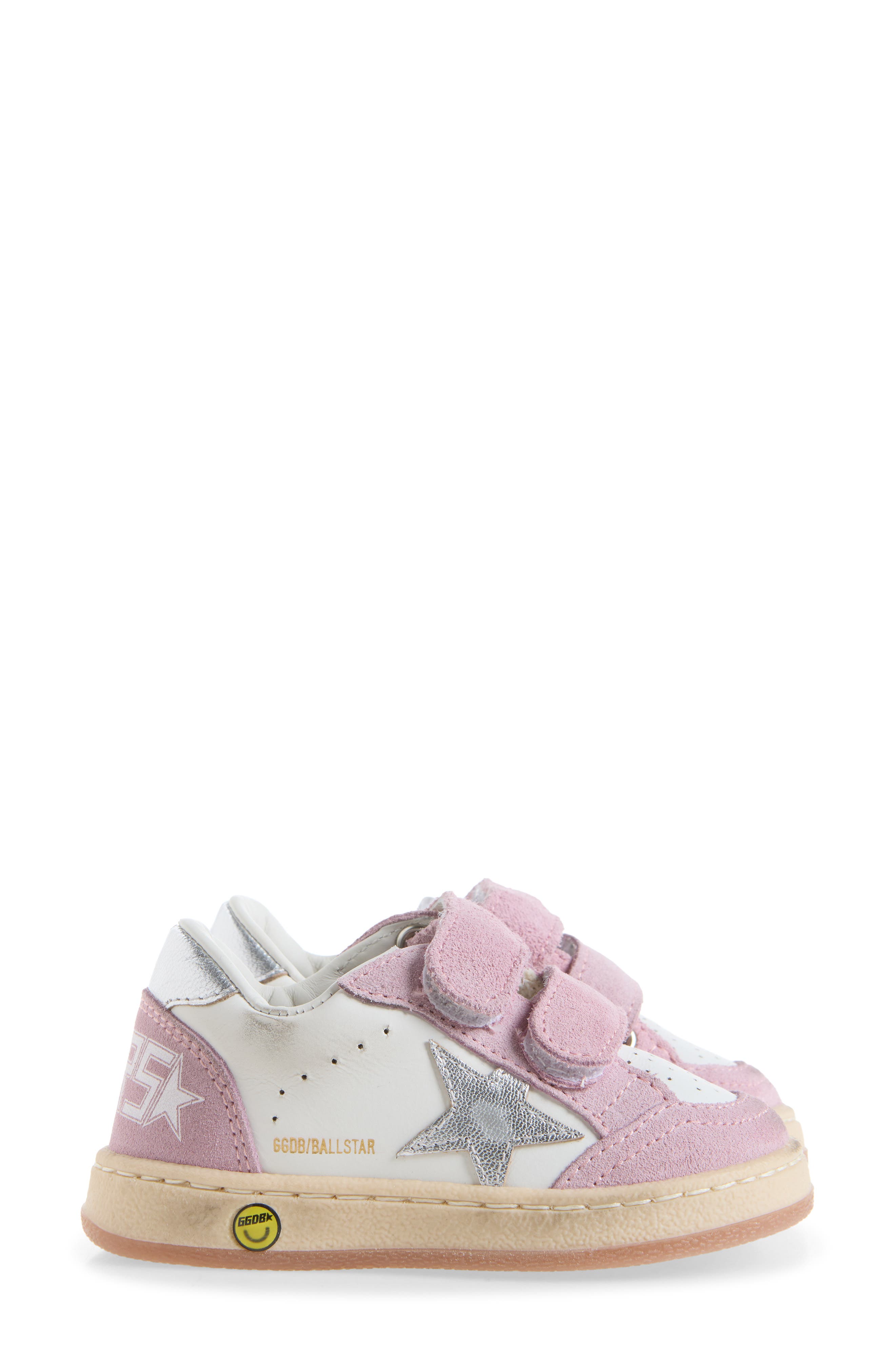 Kids' Ball Star Sneaker, Alternate, color, WHITE/ LILAC/ SILVER
