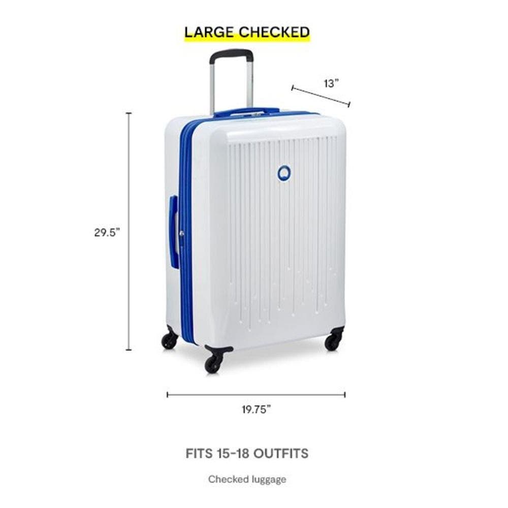 Delsey Paris Christine 3-Piece Hardside Expandable Suitcase Set, Alternate, color, White/Blue