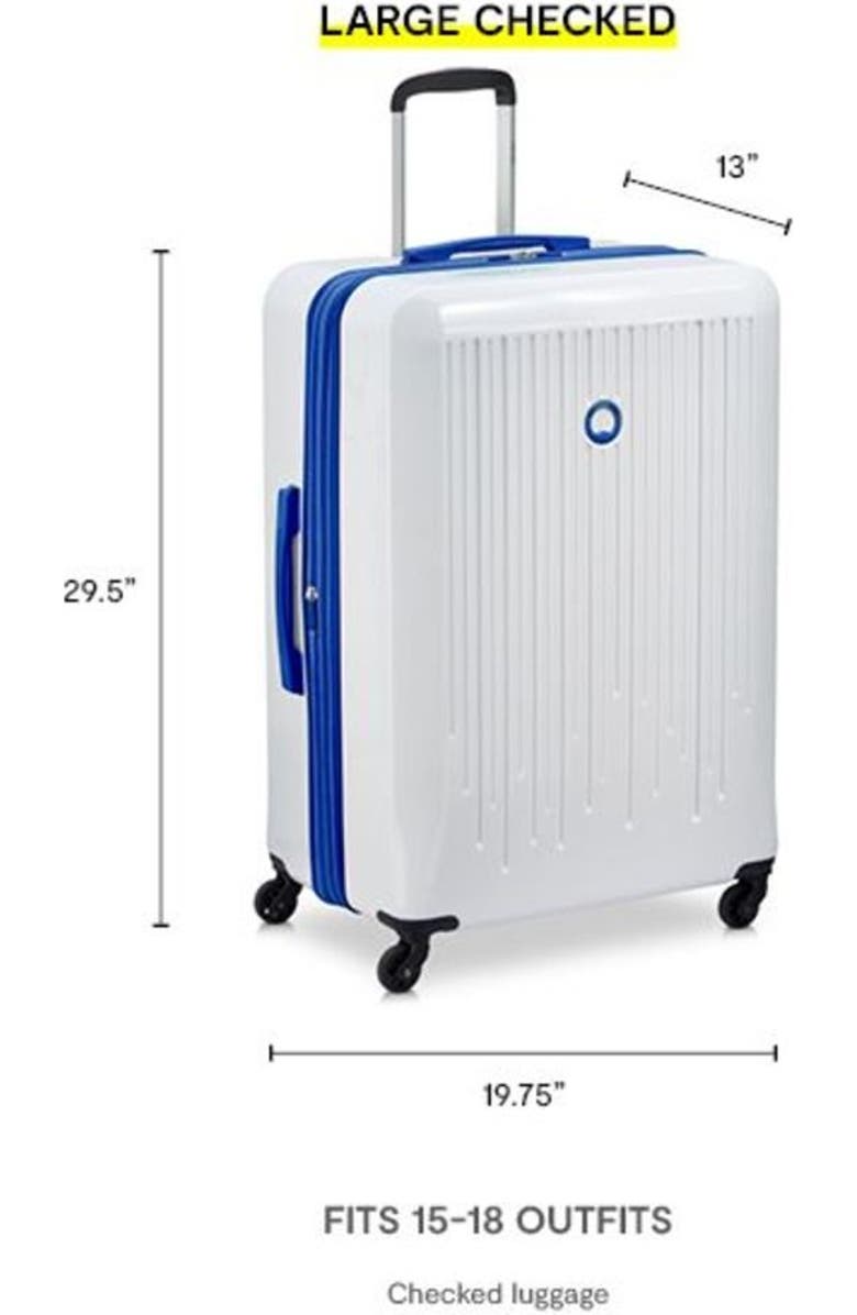 Delsey Paris Christine 3-Piece Hardside Expandable Suitcase Set, Alternate, color, White/Blue