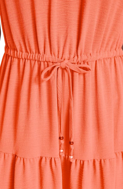 Calvin Klein Sleeveless Tiered A-line Midi Dress