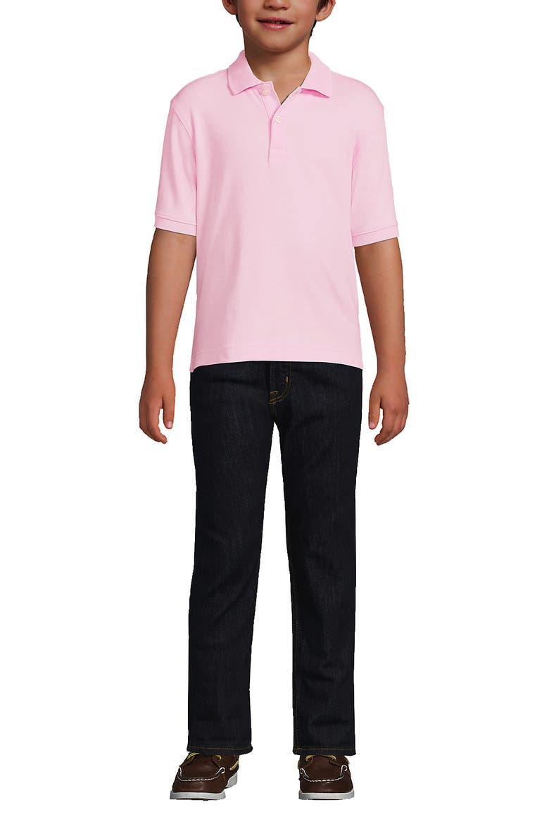School Uniform Kids Short Sleeve Interlock Polo Shirt, Alternate, color, Ice Pink