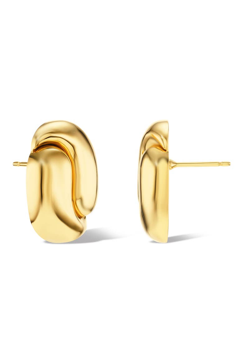 Holos 18K Gold Hug Earrings, Main, color, YELLOW GOLD