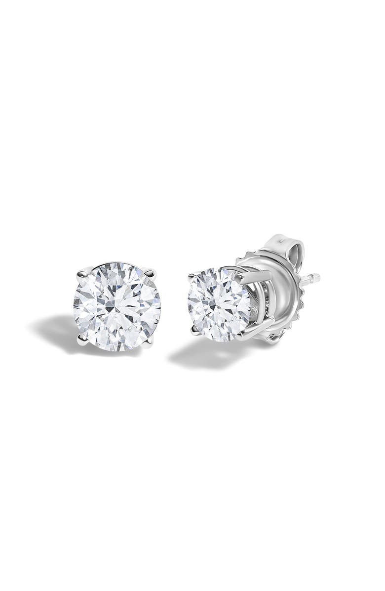 Haus of Brilliance 14K White Gold 1 1/10 Cttw Round Diamond Solitaire Stud Earrings, Alternate, color, White Gold