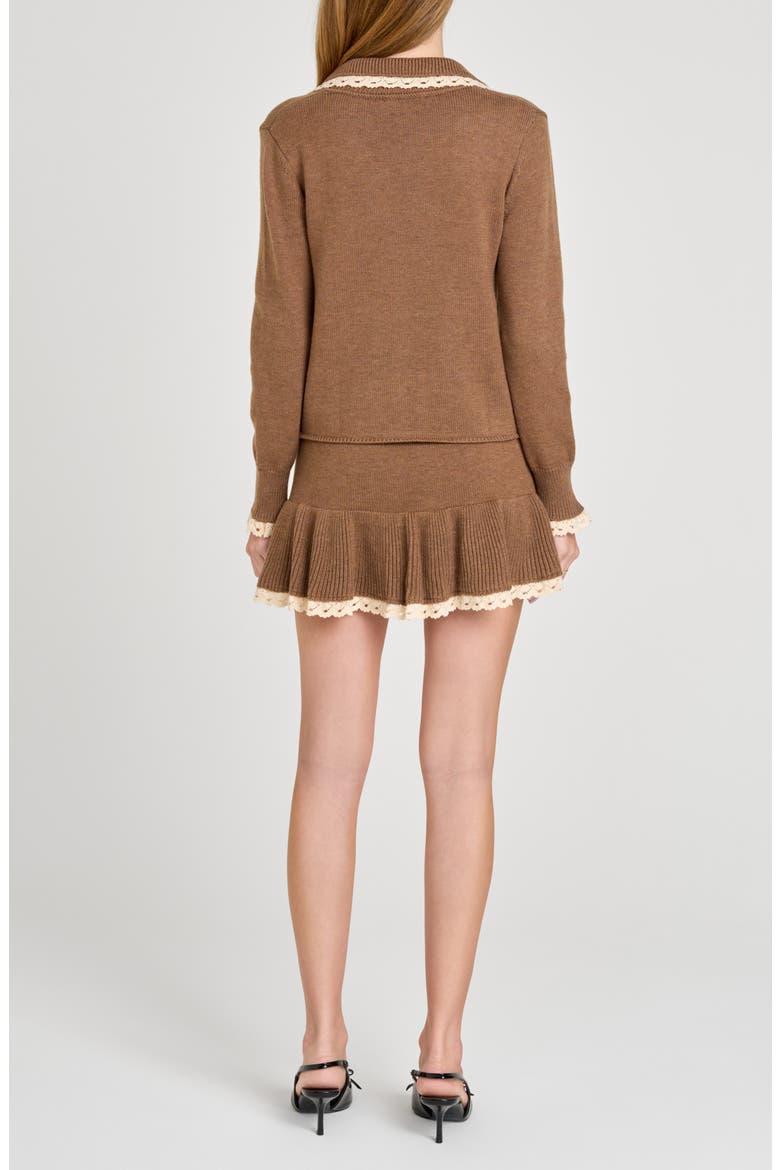 Ginger Tie Cardigan, Alternate, color, MOCHA