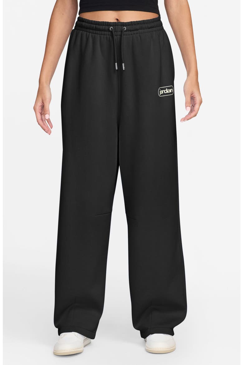 Sportswear Wide Leg Sweatpants, Main, color, BLACK/ SAIL